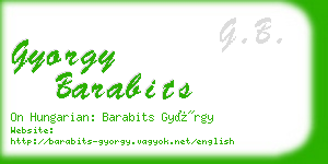 gyorgy barabits business card